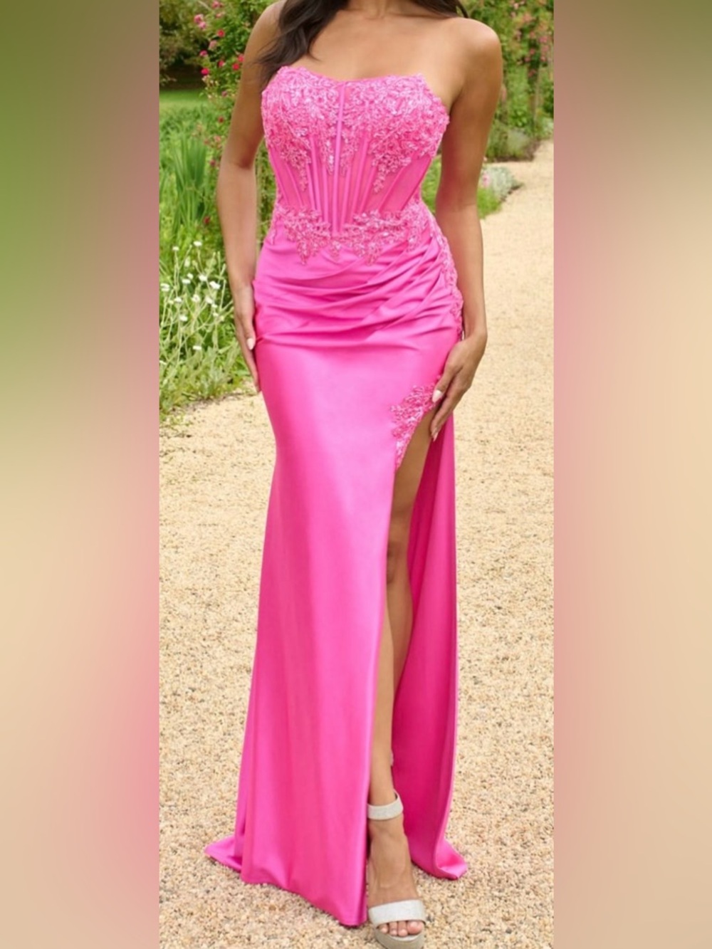 🌸Like New Faviana Strapless Corset Dress🌸